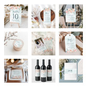 Modern en trendy blauw Roos bruiloft Kaart