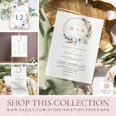 Pampas Grass Wedding Boho Terracotta Monogram Ronde Sticker