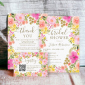 Boho wilde bloemen tuin vrijgezellenfeest register informatiekaartje