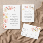 Spring Wildflower Botanical Garden Wedding Kaart (Personaliseer de collectie van deze zelfstandige maker.)