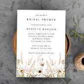 Boho Wildflower Elegante Bruidsdouche Uitnodiging