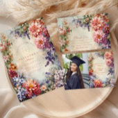 Foto Boho Wildflower Meadow Afstuderen Kaart