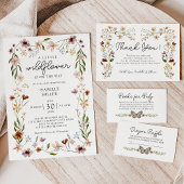 Floral Baby shower Boho Wildflowers Kaart