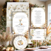 Rustieke Herfst Pompoen Bloemen Wildbloemen Bruilo Kaart