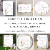 Boho Wildflower Watercolor Baby Shower Welcome Acryl Bord