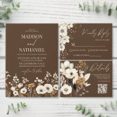 Boho Wildflower Wilde Bloem Bloemen Tuin Bruiloft Kartonnen Onderzetters (Personaliseer de collectie van deze zelfstandige maker.)