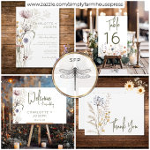 Boho Pastel Wildbloemen Modern Bloemen Diner All In One Uitnodiging