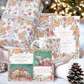 Citrus Botanische Kerst Sinaasappel Servet