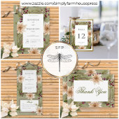 Boho Winter groen koopt salie groen geen diner All In One Uitnodiging