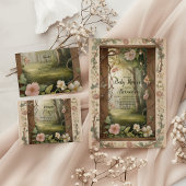 Boho Woodland Forest Boeken voor Baby Informatiekaartje