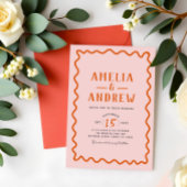 Moedige en moderne bruiloft save the date