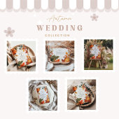 Vette Herfst Bladeren Trouwen Kaart