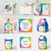 Abstracte Rainbow Custom Graduation Party Dank u Bedankdoosjes