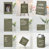 Vet Moss Groen Retro Aangepaste Bruiloft Dank u Ronde Sticker