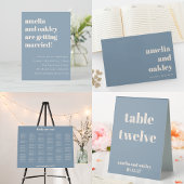 Vet Minimalistisch Stoffig Blauw Retro Aangepaste  RSVP Kaartje