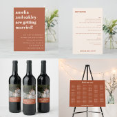 Gedurfde minimalistische Boho Rust Retro Custom Br Ronde Sticker