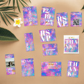 Minimal Chic Opal Stone Gold Party Menu Sjabloon