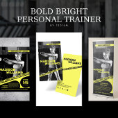 Felle heldergroene personal trainer foto poster