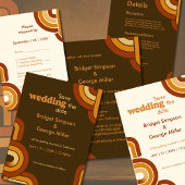 Bold Retro 1970s bruiloft Servet