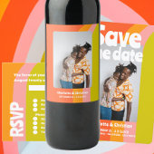 Vet Retro Citrus Bruiloft Kaart