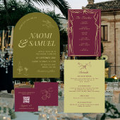 Huwelijk RSVP Chartreuse Bourgondië Geïllustreerd