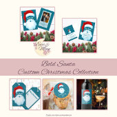 Vette kerstman Gepersonaliseerd kerst Wijn Etiket