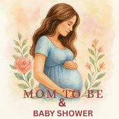 Books for Baby  Pink Floral Enclosure Card Informatiekaartje