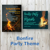 Bonfire Birthday Party Napkins With Text Servet