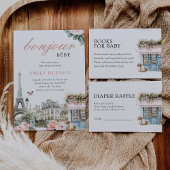 Bonjour Bébé Paris Frans Baby shower Uitnodiging
