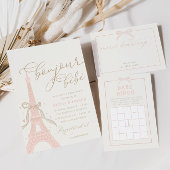 Bonjour Bébé Pink Paris Eiffel Baby Shower Papieren Bordje