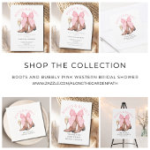 Laarzen Bruisende Westerse Bruiloft  Bedankkaart