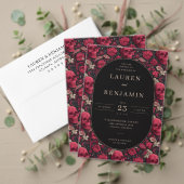 Bordeaux Gothic Paisley Wedding Menu (Personaliseer deze collectie van deze onafhankelijke maker. Test)