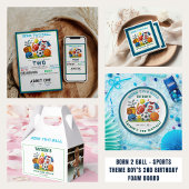 Born 2 Ball Sports Theme Boy’s 2nd Birthday Party Bedankdoosjes