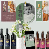 Geboren in 1965 60ste verjaardagsfeest zwart Papie Papieren Bordje