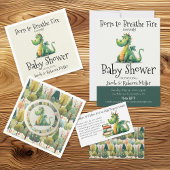 Geboren om Vuur te Ademen Baby shower Dank U Stick Ronde Sticker