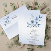 Botanisch Blauwe Bloemen Favor Box Bedankdoosjes (Personaliseer deze collectie van deze onafhankelijke maker. Test)