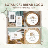 Botanical Sourdough Bread Logo Bakery Loyalty Visitekaartje