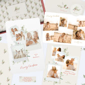 Kerst Elegant Feestelijk Botanisch Fotoalbum Pokerkaarten