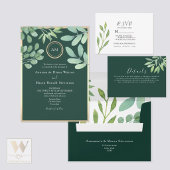 Emerald Green Botanische bruiloft Welkom Poster