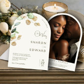 Botanische Eucalyptus groen foto bruiloft RSVP