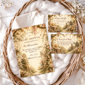 Botanische Bloemige Boho Luier Raffle Informatiekaartje
