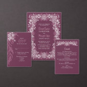 Stoffig Roos Botanische Bloemen Huwelijk Kaart (Personaliseer de collectie van deze zelfstandige maker.)