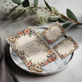 Botanische tuin Art Nouveau bruiloft Kaart