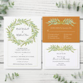 Greenery Wedding Folded Bedankkaart (Personaliseer de collectie van deze zelfstandige maker.)