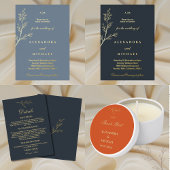 Terracotta Monogram Botanische Huwelijk RSVP Kaart