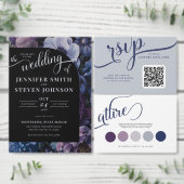 Botanisch maanlicht | Gotische bloemenbruiloft Kaart (Personaliseer de collectie van deze zelfstandige maker.)