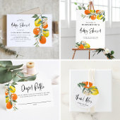 Botanisch Sinaasappel en Lemon Garland Baby Sprink Kaart