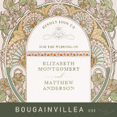 Bruiloft Dank U  Art Nouveau door Mucha Folie Feestdagen Briefkaart