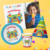 Spelen en springen roze dank je ronde sticker