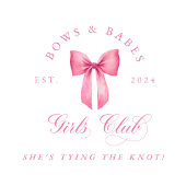 Bows and Babes Girls Club Bruidsfeestje Spandoek